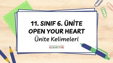 11-sinif-6-unite-open-your-heart-unite-kelimeleri