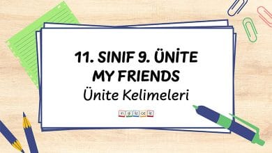 11-sinif-9-unite-my-friends-unite-kelimeleri