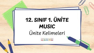12-sinif-1-unite-music-unite-kelimeleri