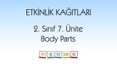 2-sinif-7-unite-body-parts-etkinlik-kagitlari