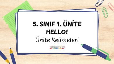 5-sinif-1-unite-hello-unite-kelimeleri