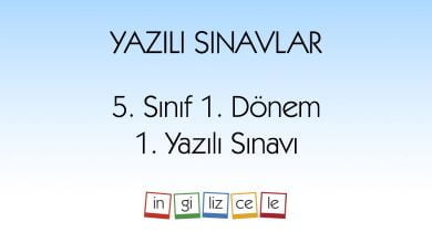 5-sinif-ingilizce-1donem-1yazili-sinav