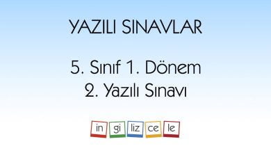 5-sinif-ingilizce-1donem-2yazili-sinav