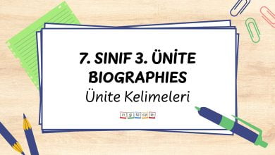 7-sinif-3-unite-biographies-unite-kelimeleri