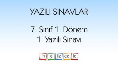 7-sinif-ingilizce-1donem-1yazili-sinav