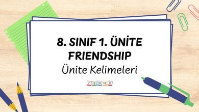 8-sinif-1-unite-friendship-unite-kelimeleri