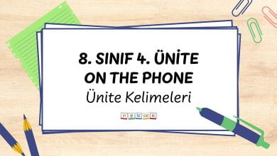 8-sinif-4-unite-on-the-phone-unite-kelimeleri