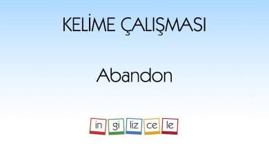 abandon-kelime-calismasi