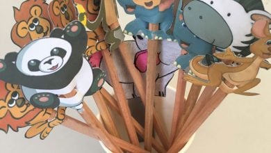 ingilizce-animals-pencilholder-materyal